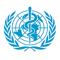 Logo World Health Organization in Alek Manoukyan street, 0070, Yerevan, Armenia